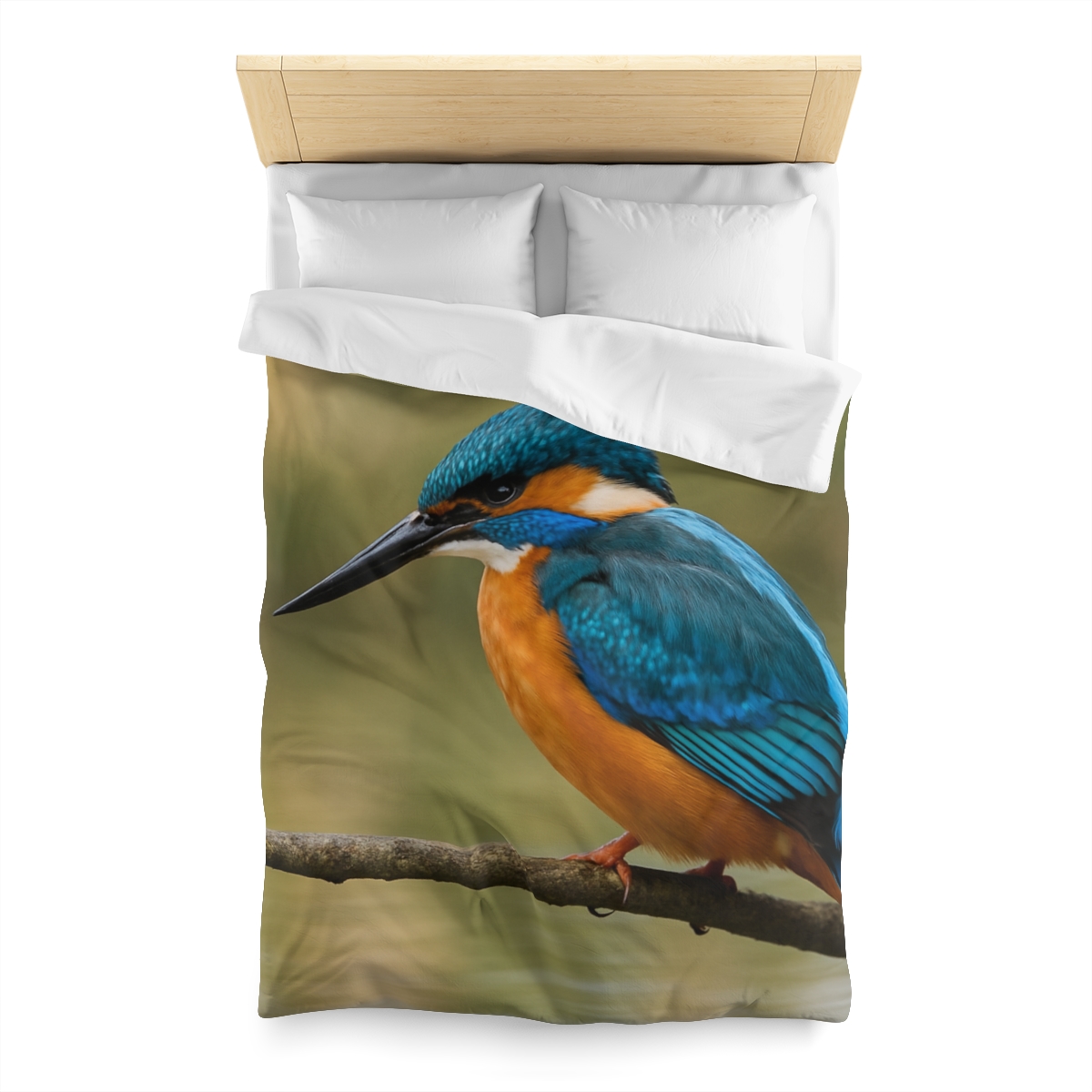 Crystal Dive Common Kingfisher unique patterned duvets