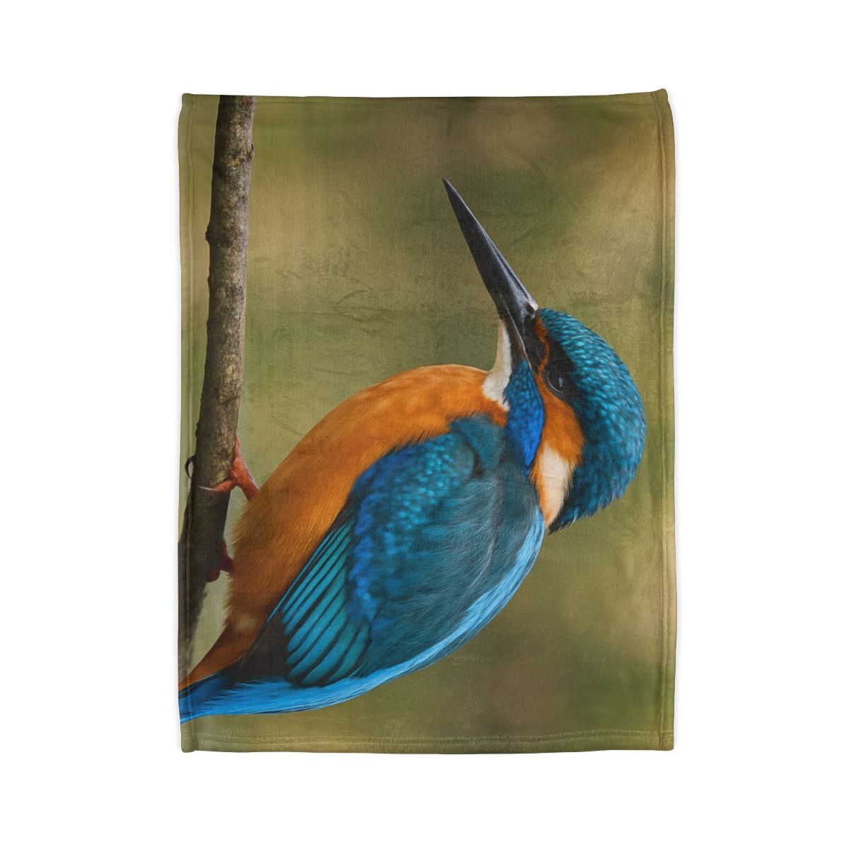Crystal Dive Common Kingfisher personalized cozy blankets