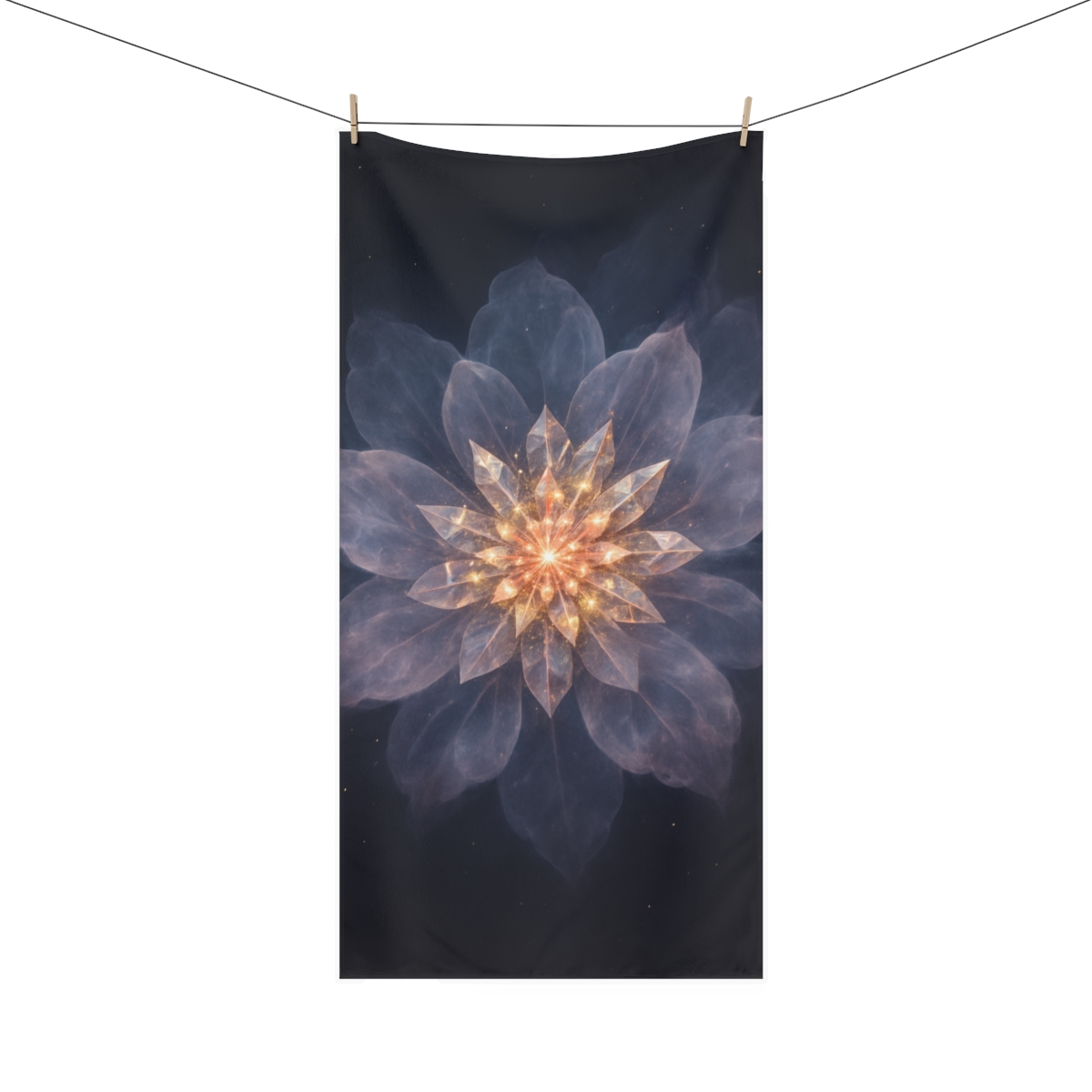 Crystalline Nebula Bloom personalized bath towels