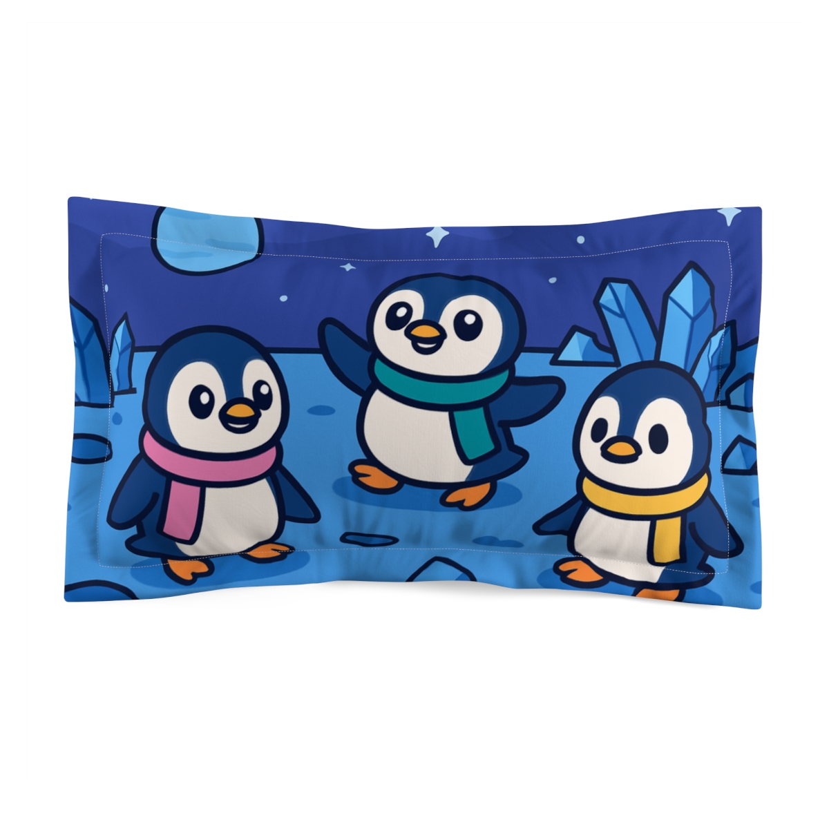 Curious Penguins On The Ice Planet comfortable bed pillows