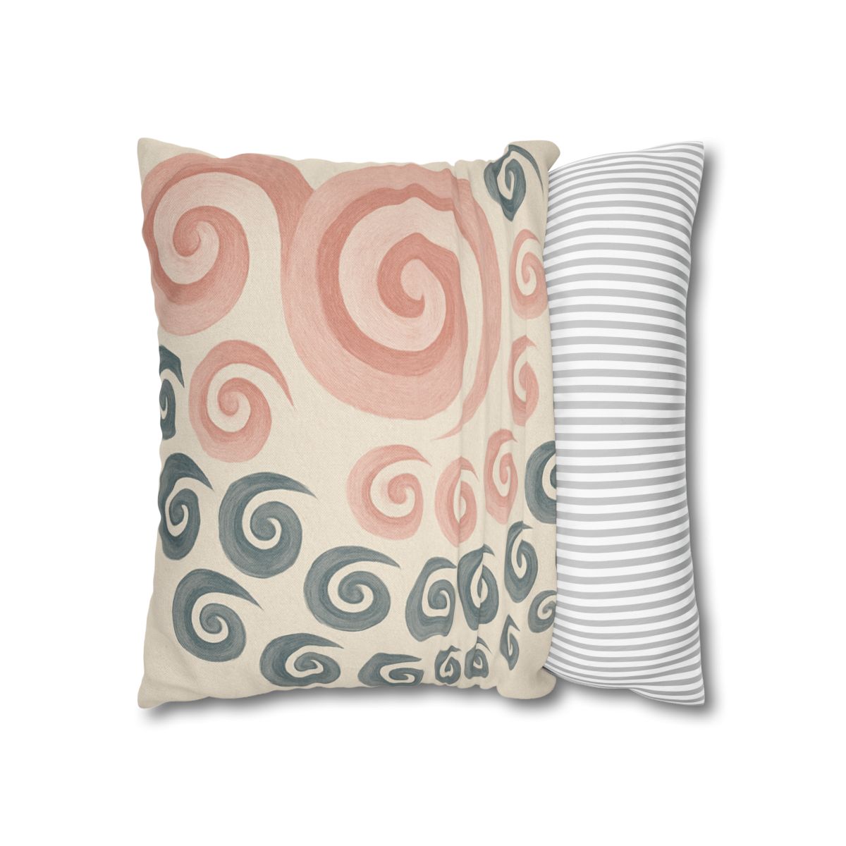 Curling Bud Spiral designer print pillow cases