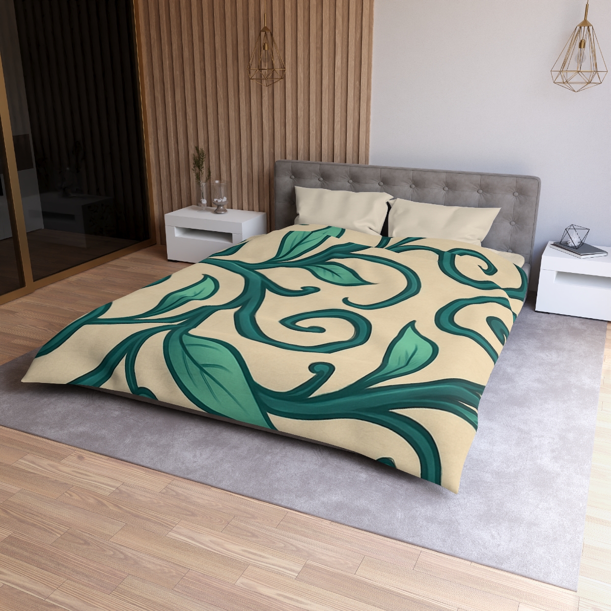Curling Tendril Frieze personalized bedding duvets