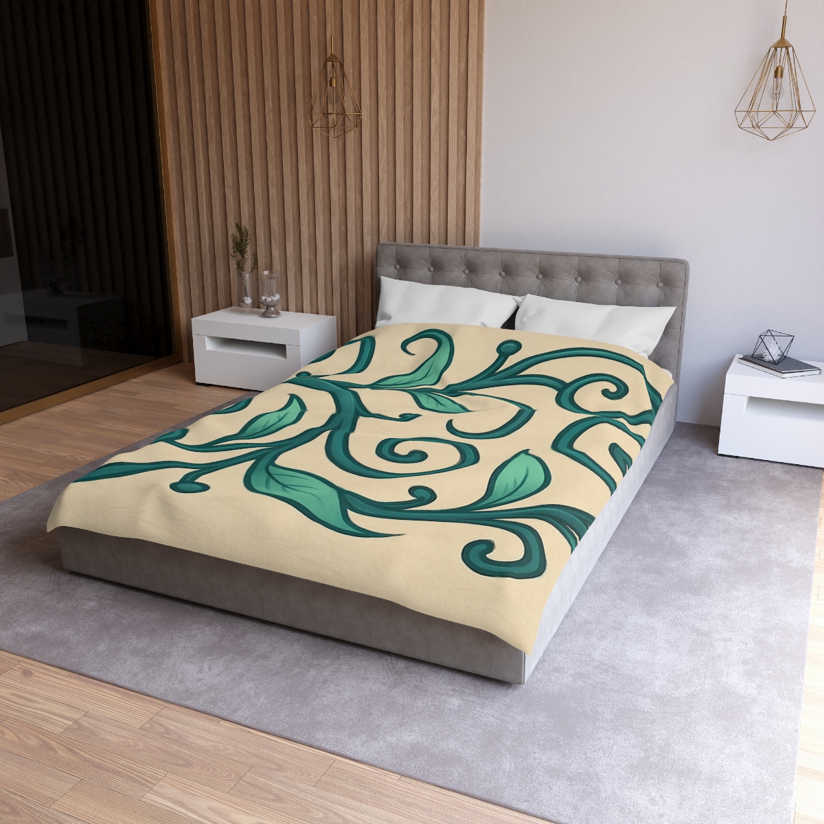 Curling Tendril Frieze personalized bedding duvets