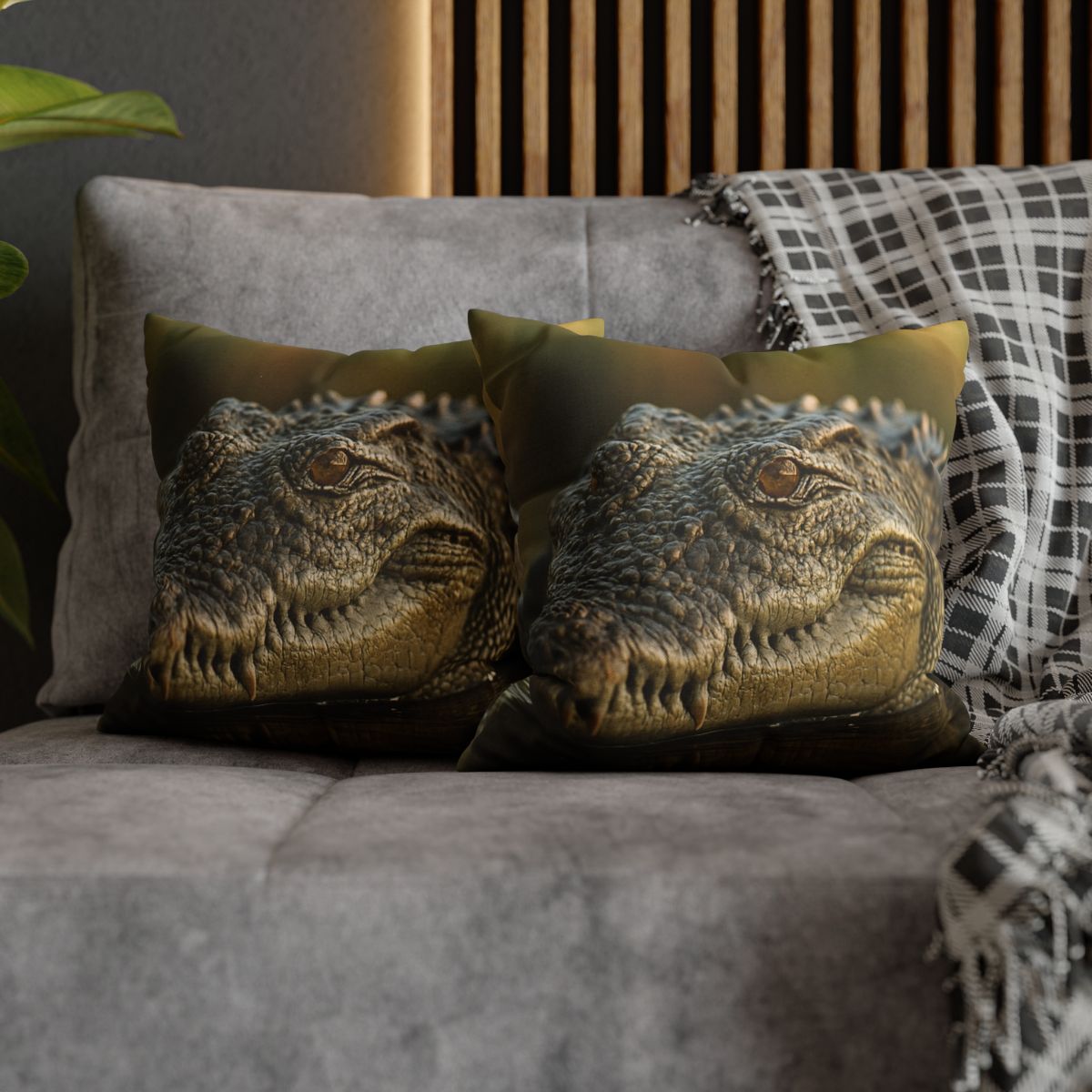Ember Eye Saltwater Crocodile trendy patterned pillow cases