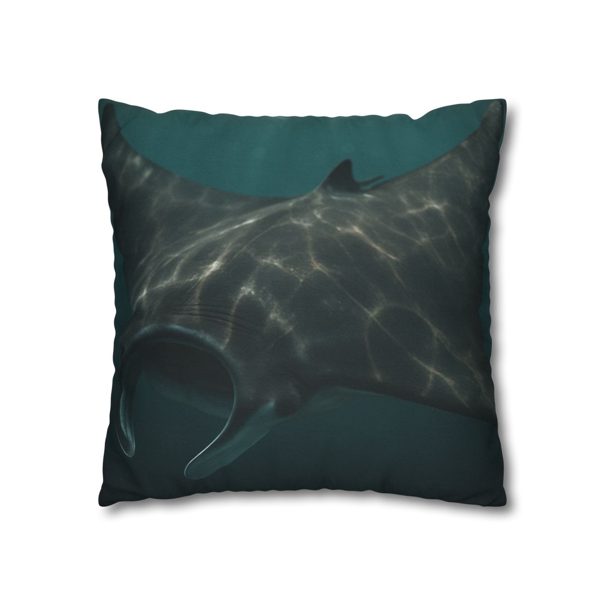 Moonlit Drift Giant Manta Ray designer print pillow cases