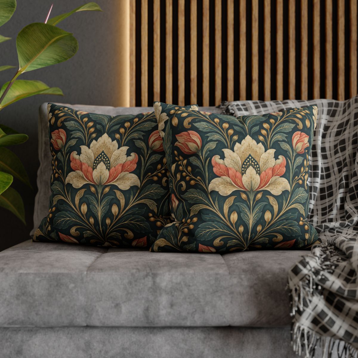 Floral Pulse Brocade unique gift pillow cases [AI-1fa9122a-8de2d6ef35a3]