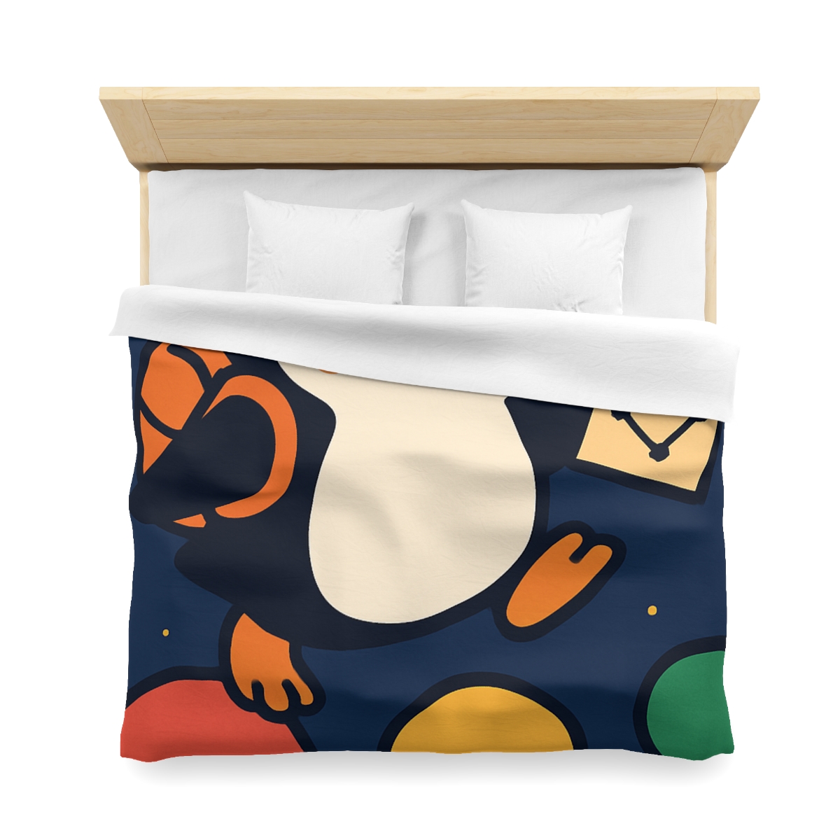 Planet Hopping Penguin Explorer unique patterned duvets