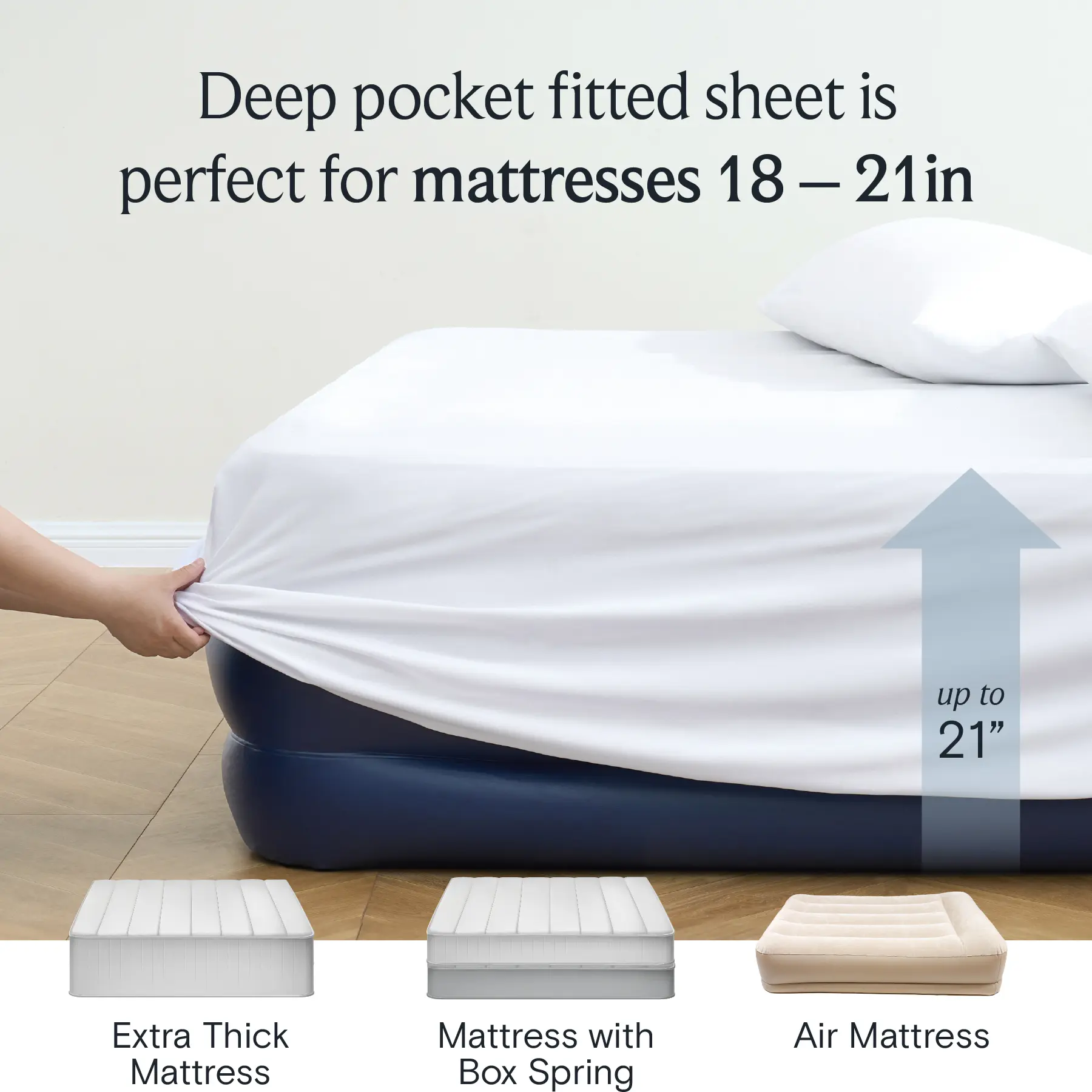 LuxClub 4PC Cooling Microfiber Sheet Set - 18" Deep Pocket - Silky Soft, Wrinkle-Free, Eco-Friendly Luxury Bedding &ndash; Perfect for Year-Round Comfort
