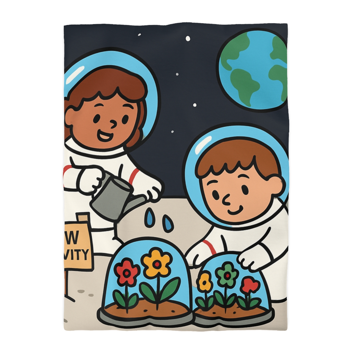 Gravity Garden On The Moon warm winter duvets