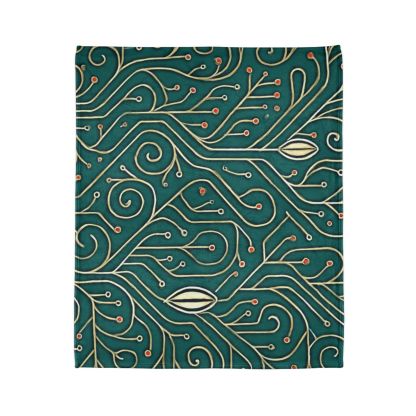 Vine Circuit Filigree trendy patterned blankets