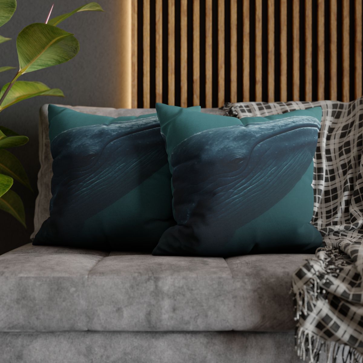 Ocean Song Blue Whale personalized pillow covers