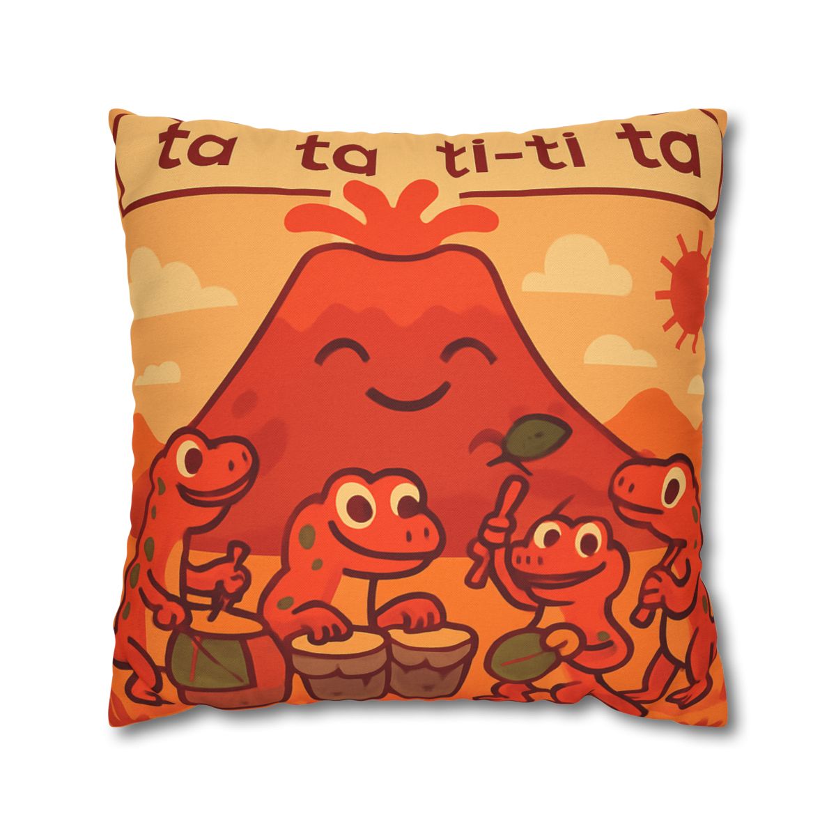 Volcano Drum Band Of The Rhythm Lizards designer print pillow cases