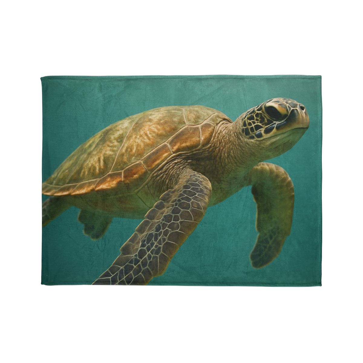 Amber Stillness Green Sea Turtle trendy patterned blankets