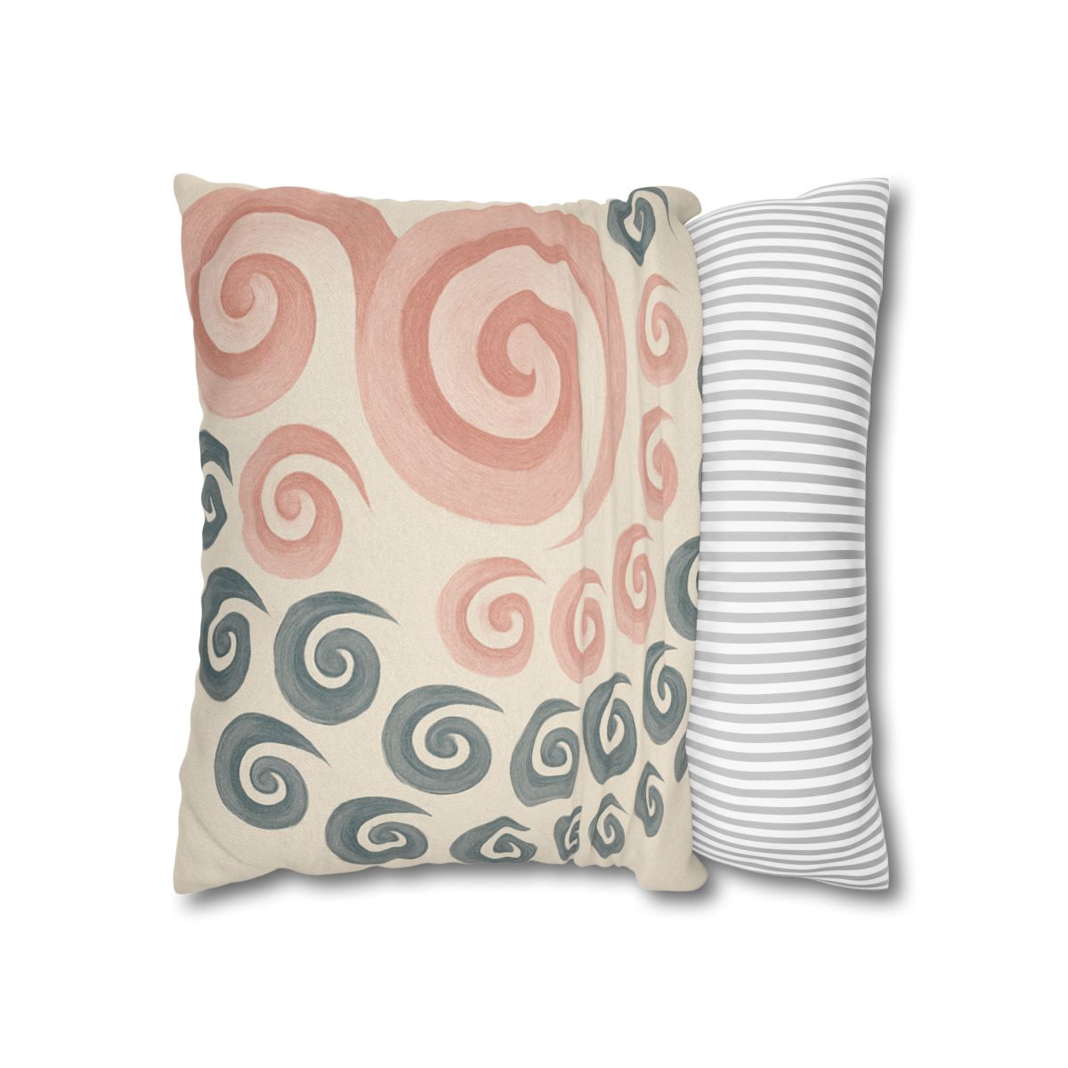 Curling Bud Spiral designer print pillow cases