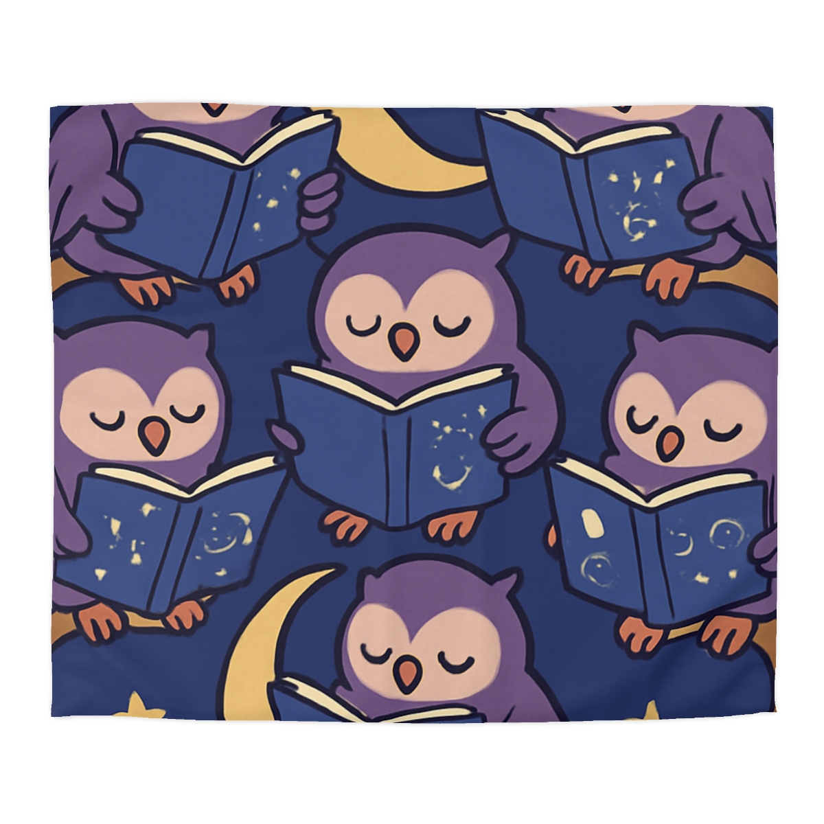Moonlight Library Of Wise Owls stylish duvet covers