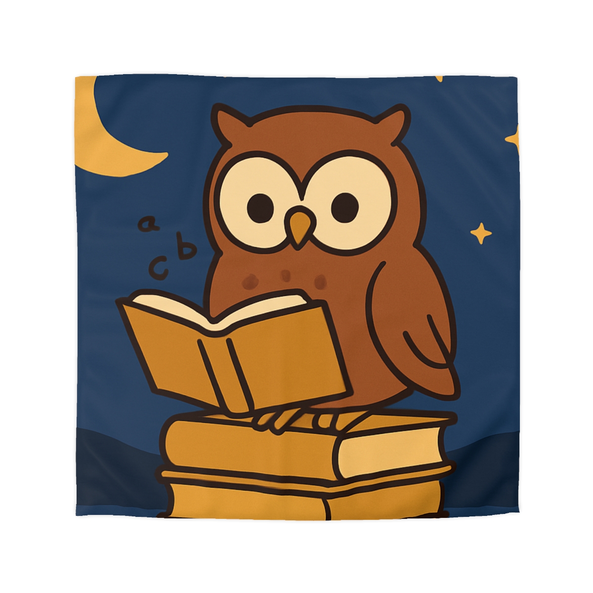 Moonlight Owl Library designer printed duvets