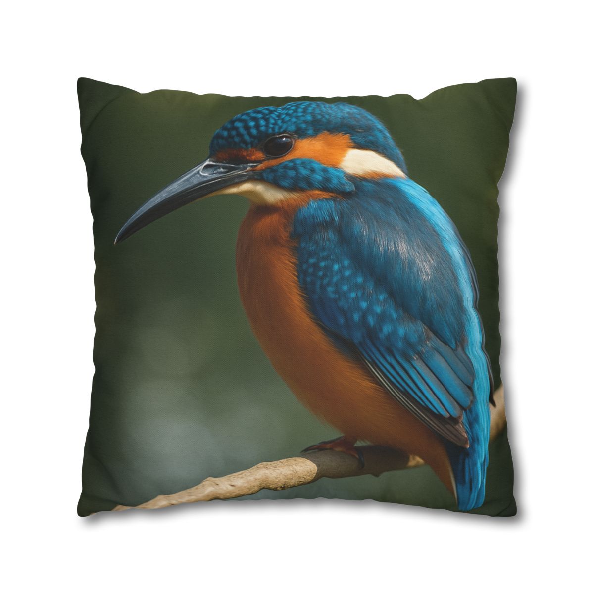 Azure Bolt Common Kingfisher designer print pillow cases