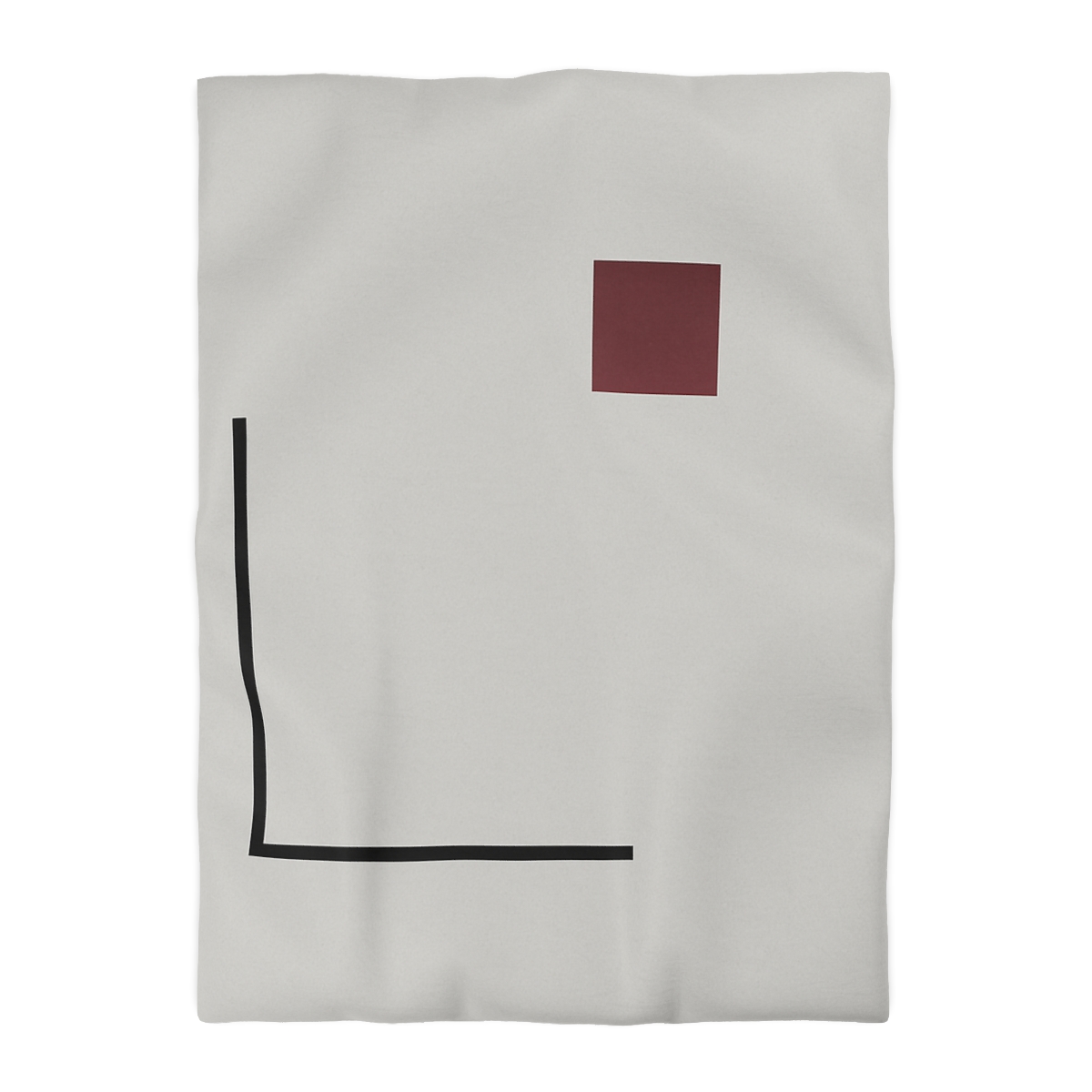 Corner Frame With Floating Square personalized bedding duvets