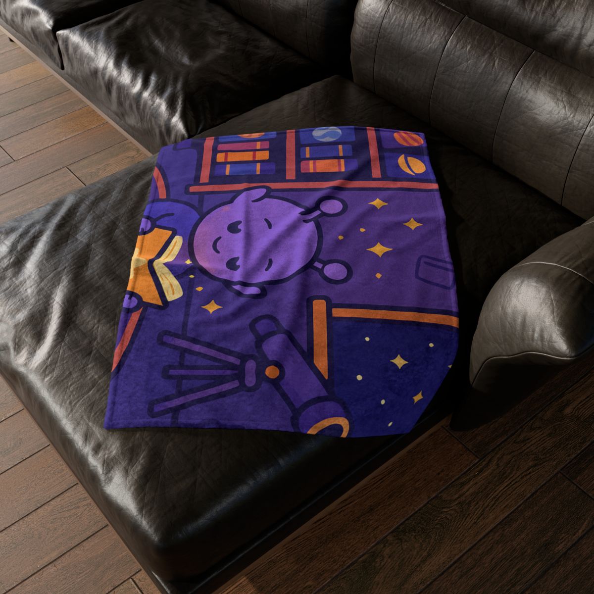 Library Of Floating Star Books stylish throw blankets
