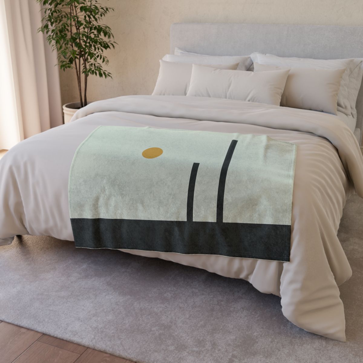 Low Horizon Bar And Twin Posts decorative home blankets