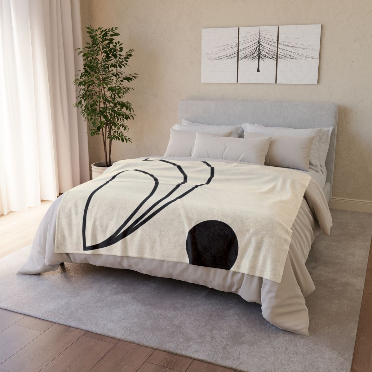 Triple Offset Arc And Dot stylish throw blankets
