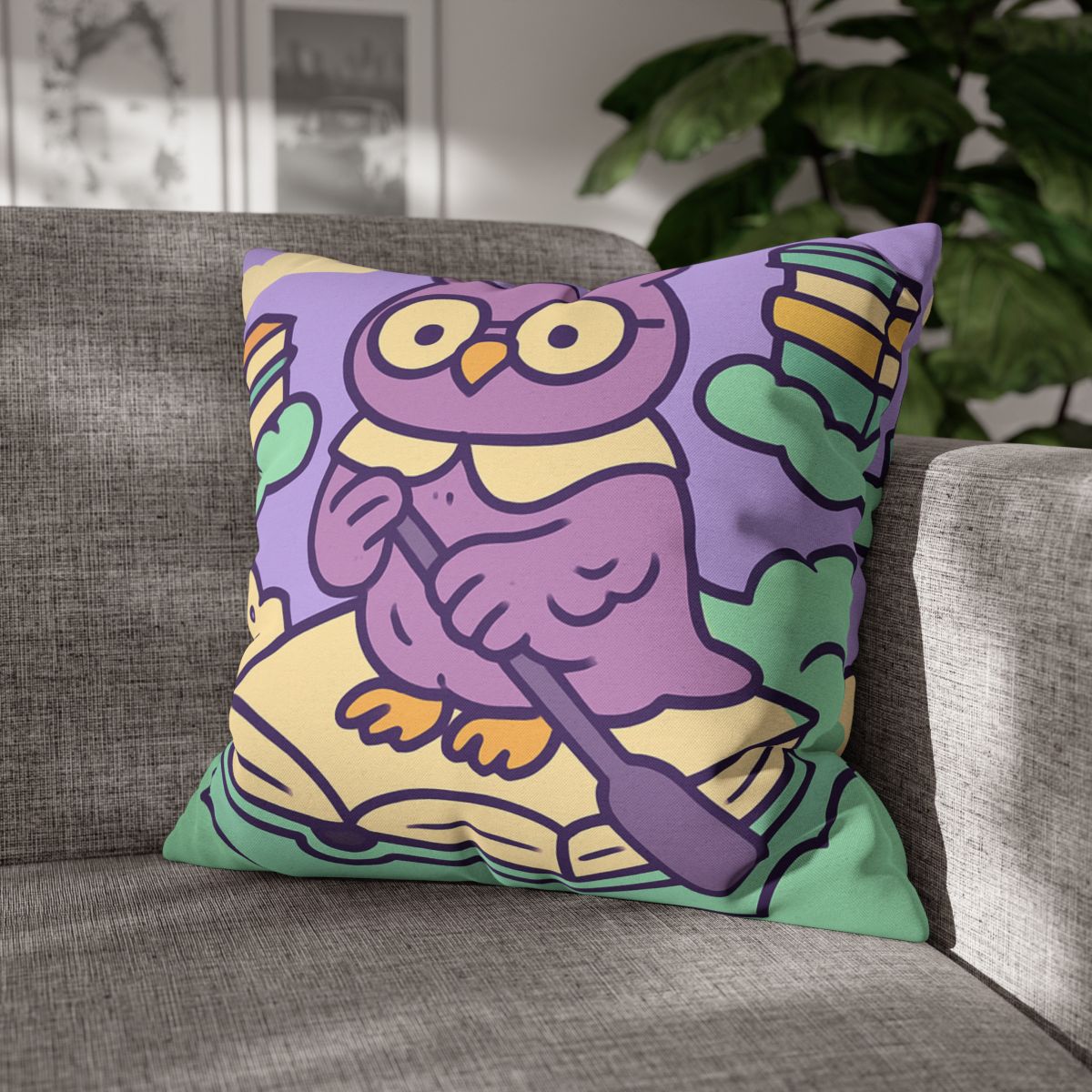 Cloud Library Owl Boat trendy patterned pillow cases