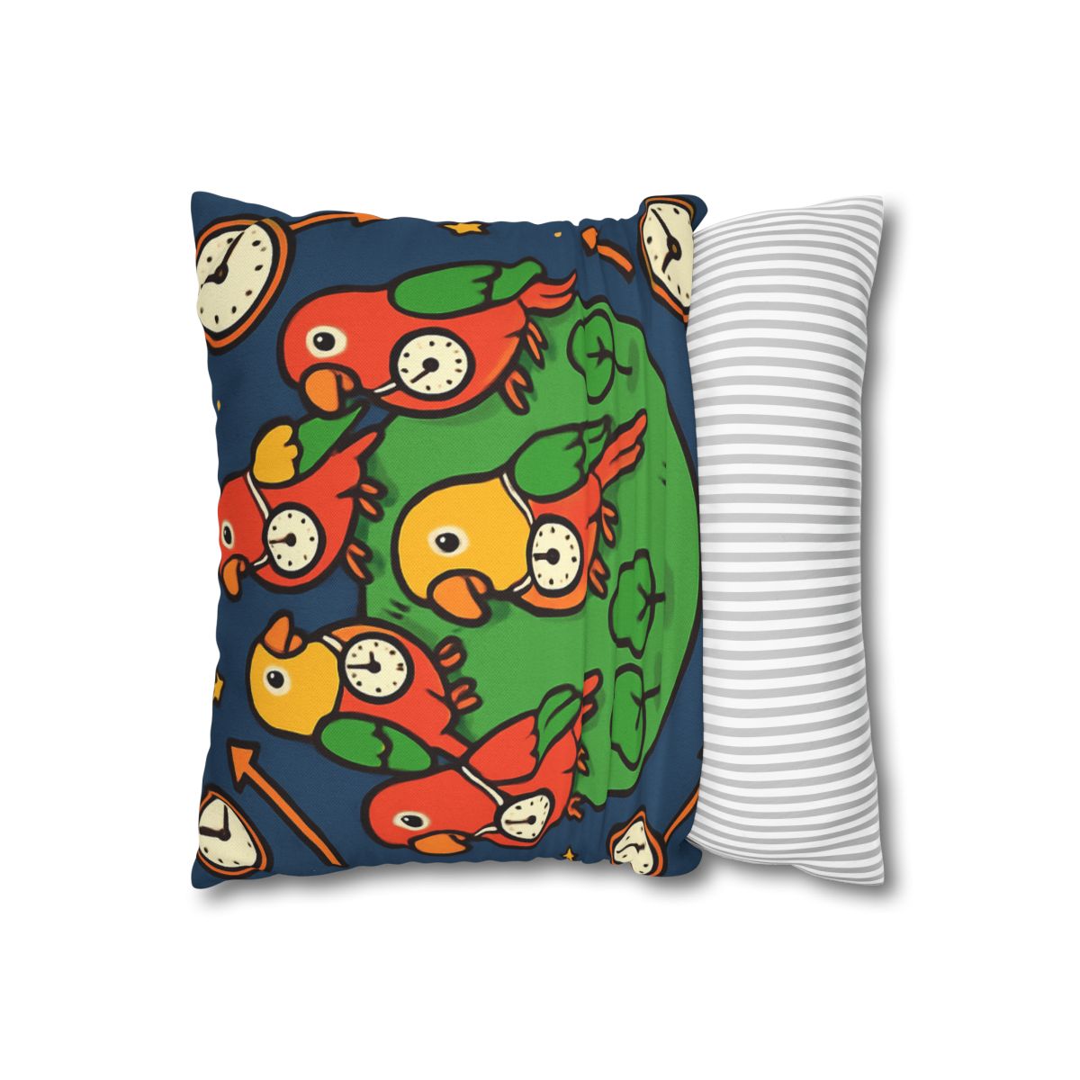 Time Traveling Parrot Planet designer print pillow cases