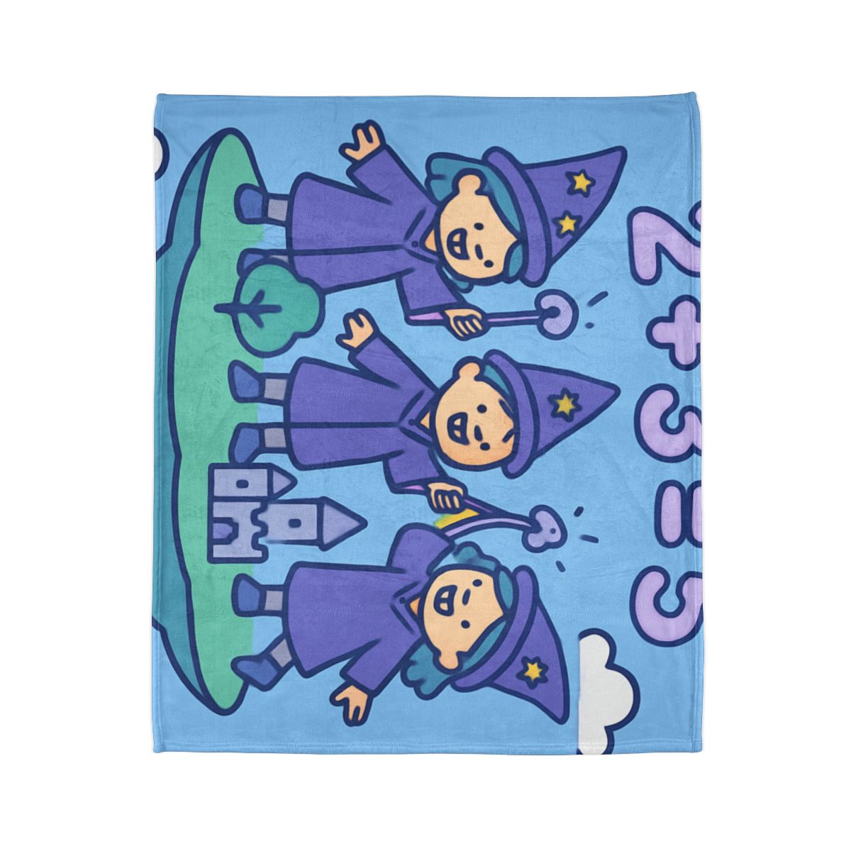 Math Wizards Floating Island soft fleece blankets
