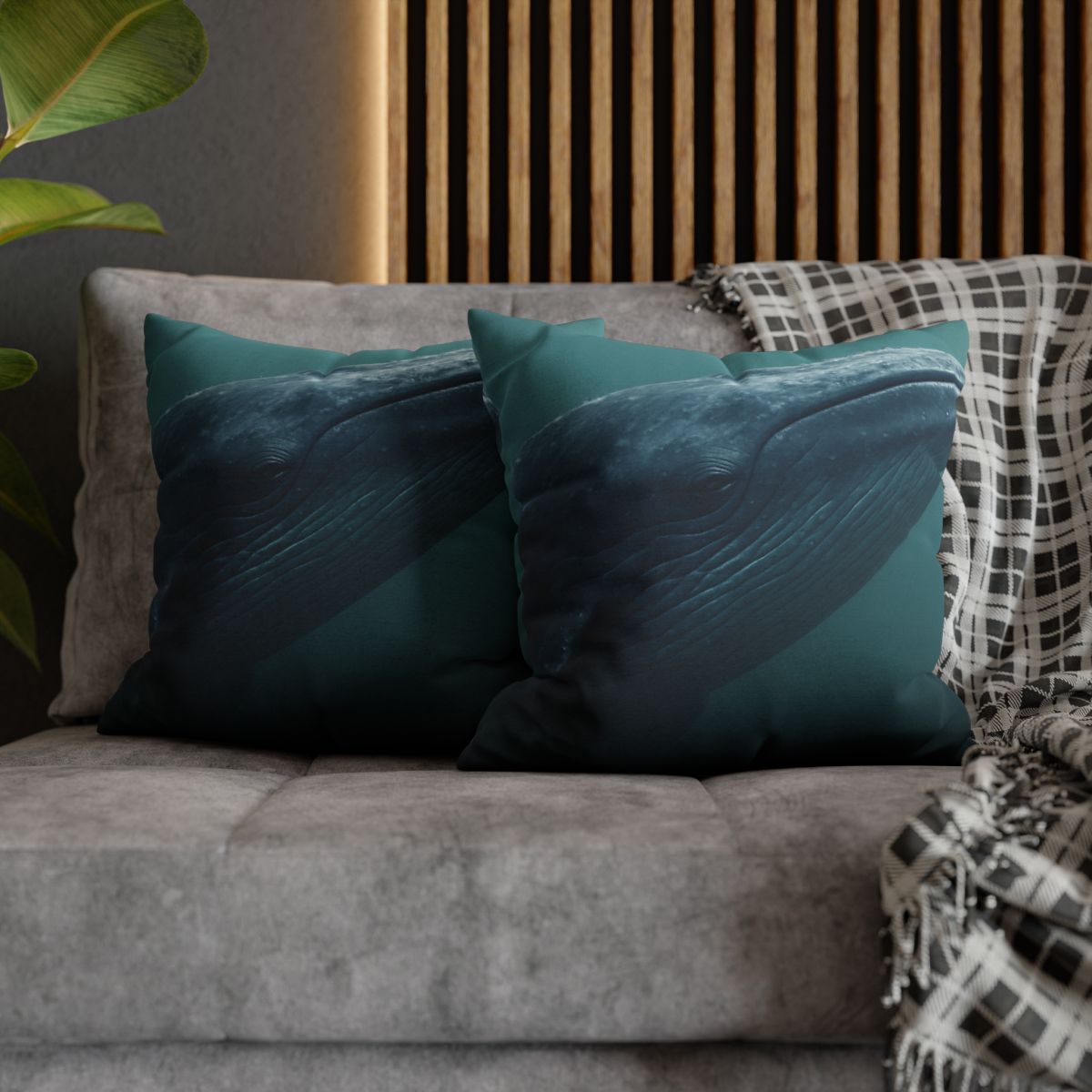 Ocean Song Blue Whale personalized pillow covers