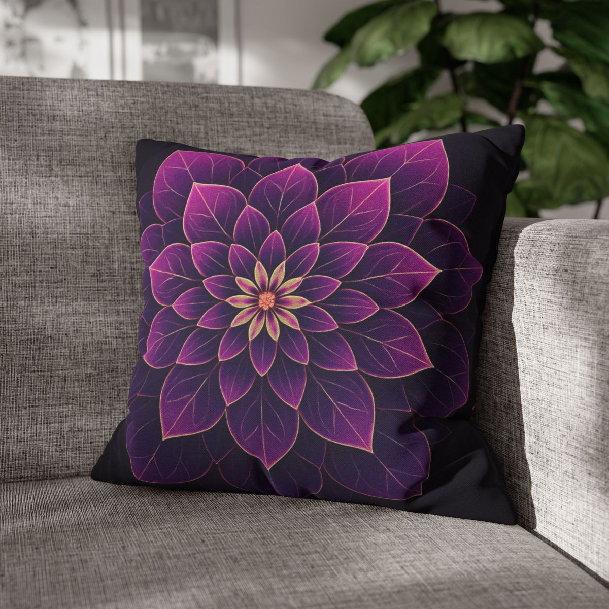 Petal Prism Mandala custom pillow cases