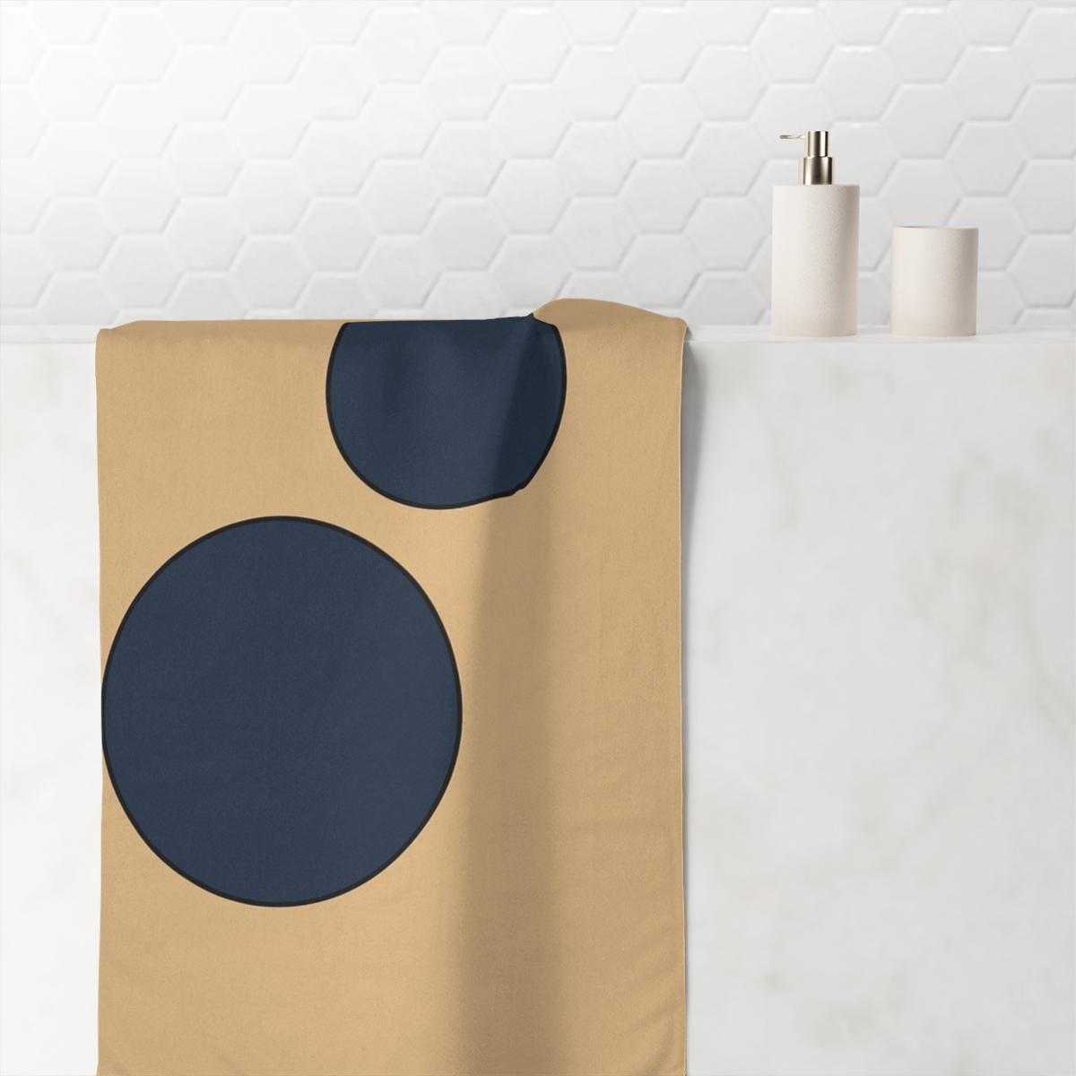 Trio Of Staggered Circles comfortable face towels