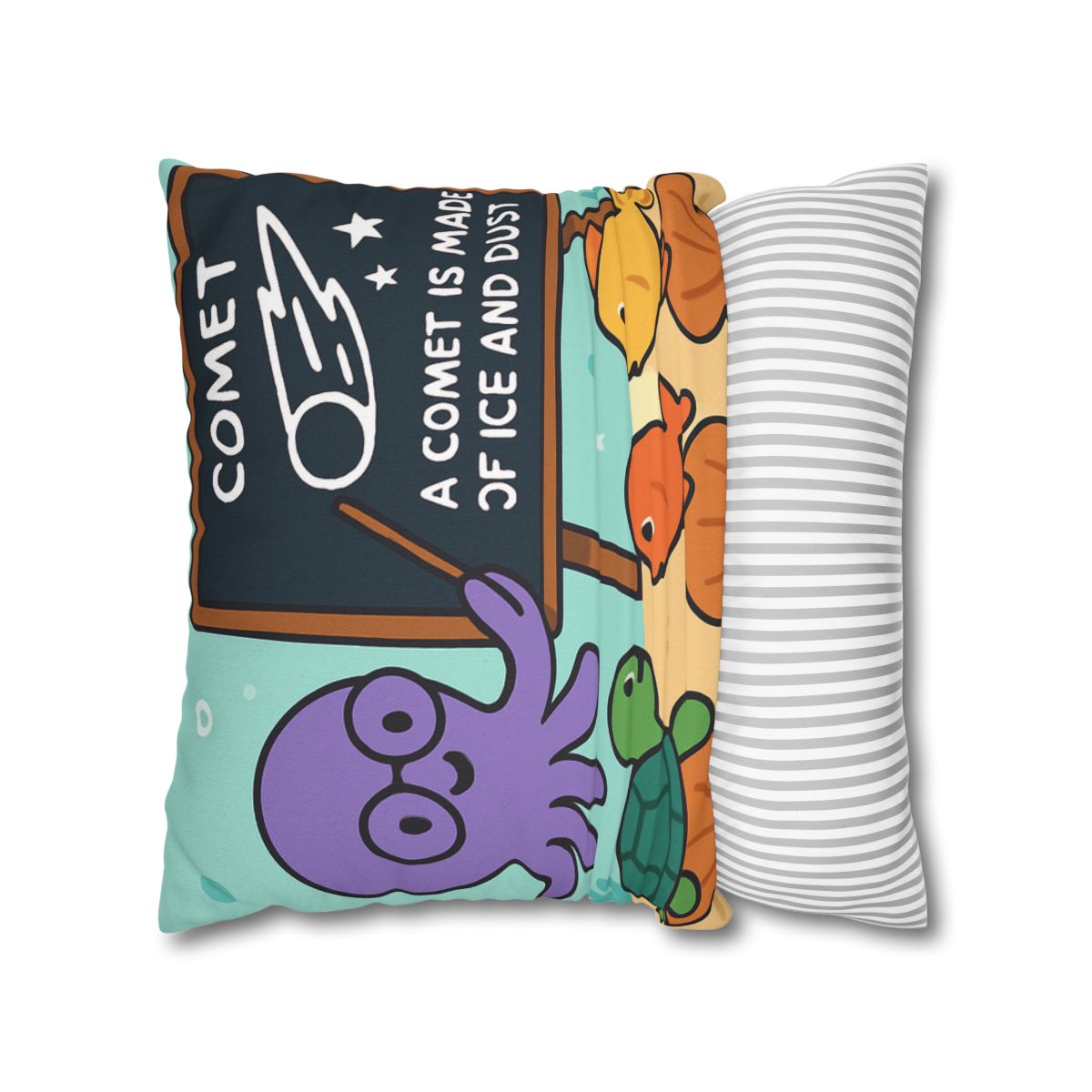 Comet Classroom With Professor Octopus soft cotton pillow cases