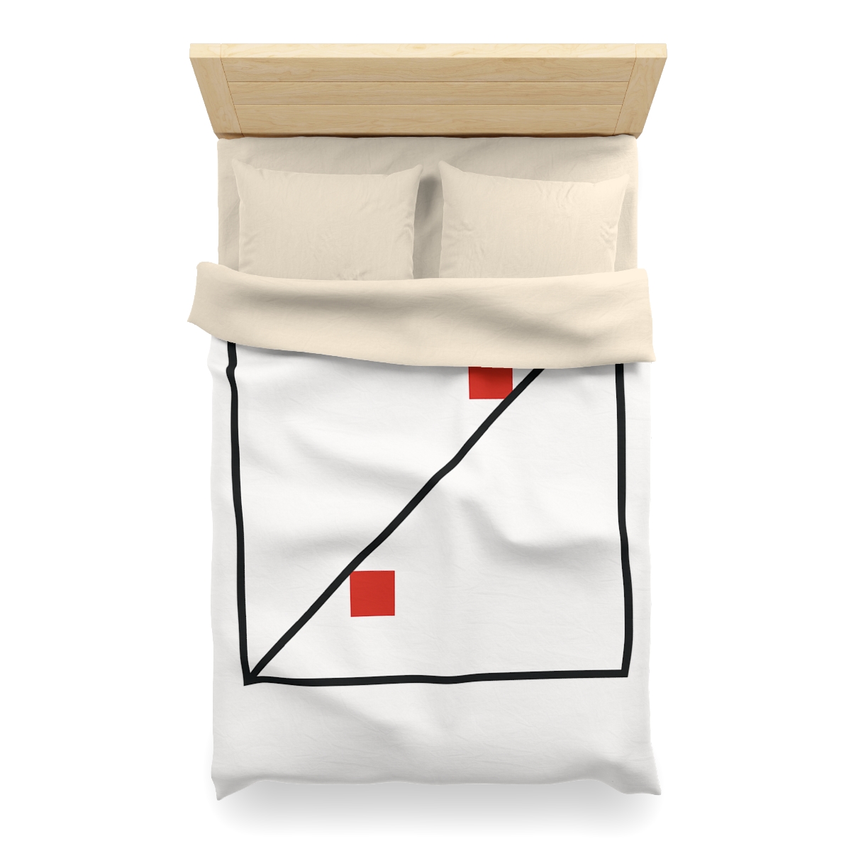 Diagonal Frame Split soft comforter duvets