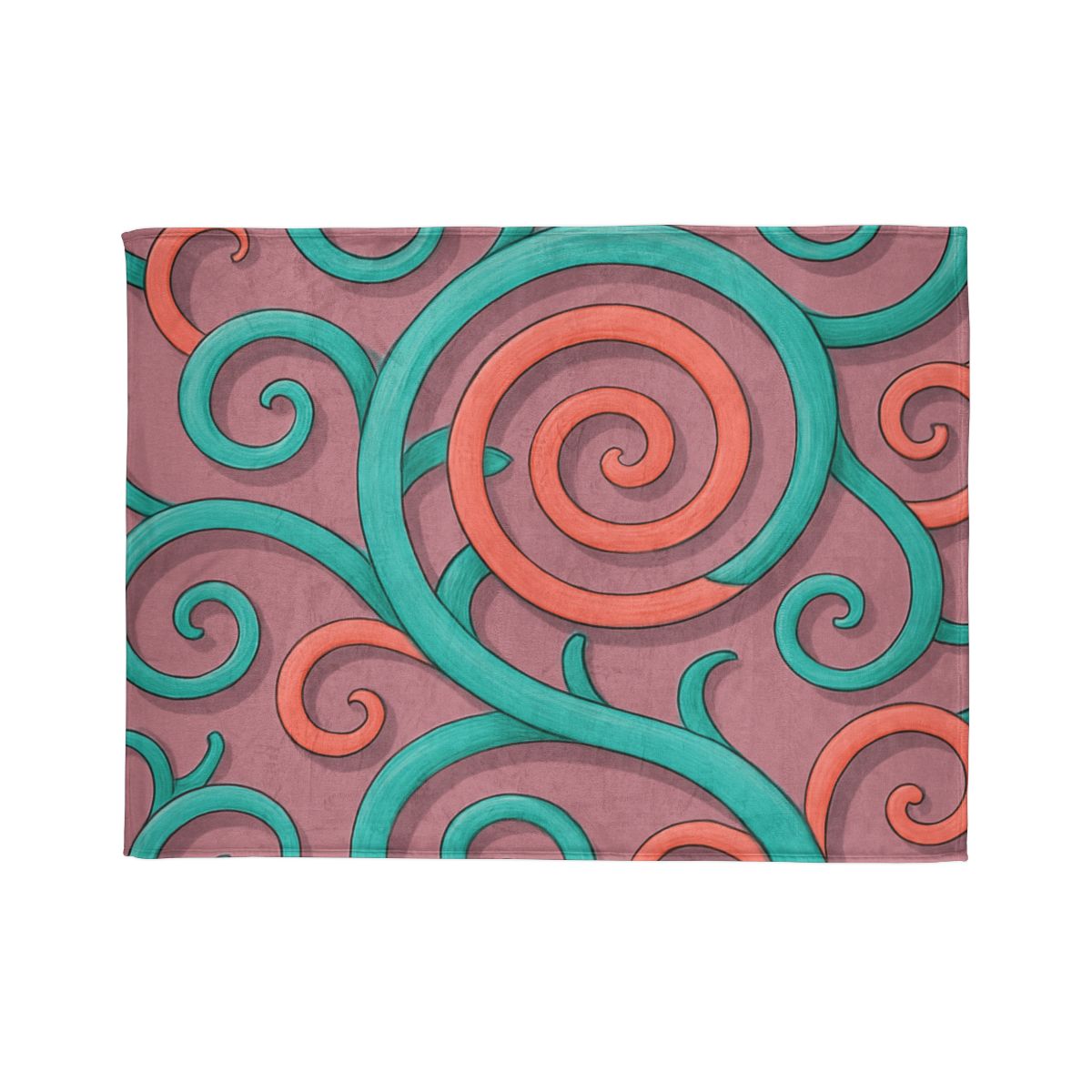 Tendril Spiral Mosaic decorative home blankets