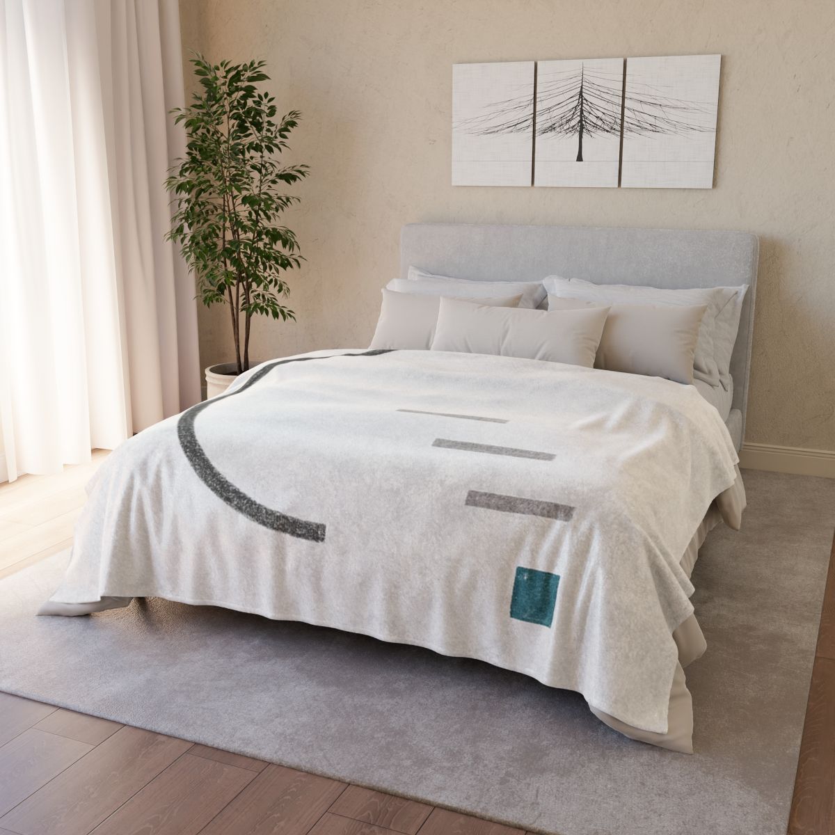 Split Ring And Stepped Line stylish throw blankets