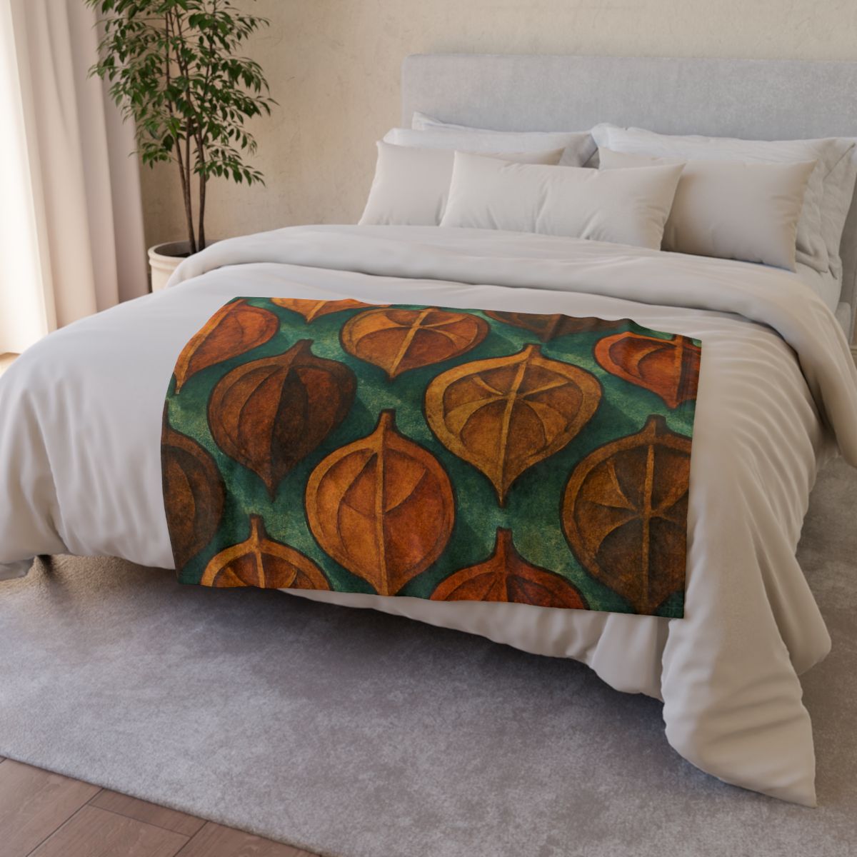 Seed Pod Cluster Mosaic custom blankets