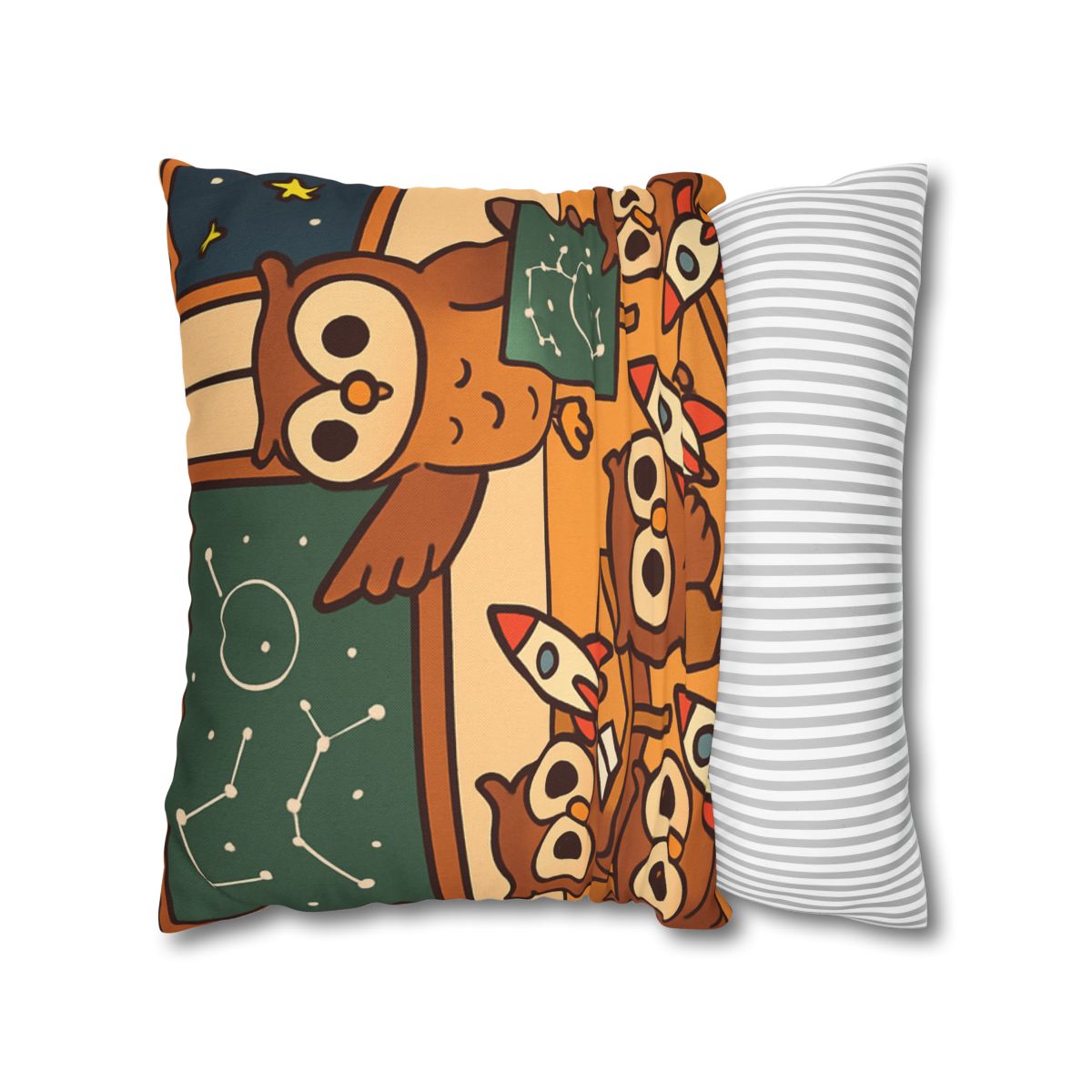 Rocket School Of Owls designer print pillow cases