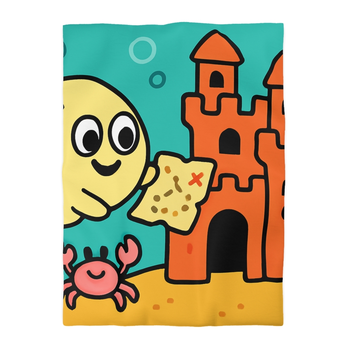 Coral Castle Map Of The Moonfish Kingdom designer printed duvets