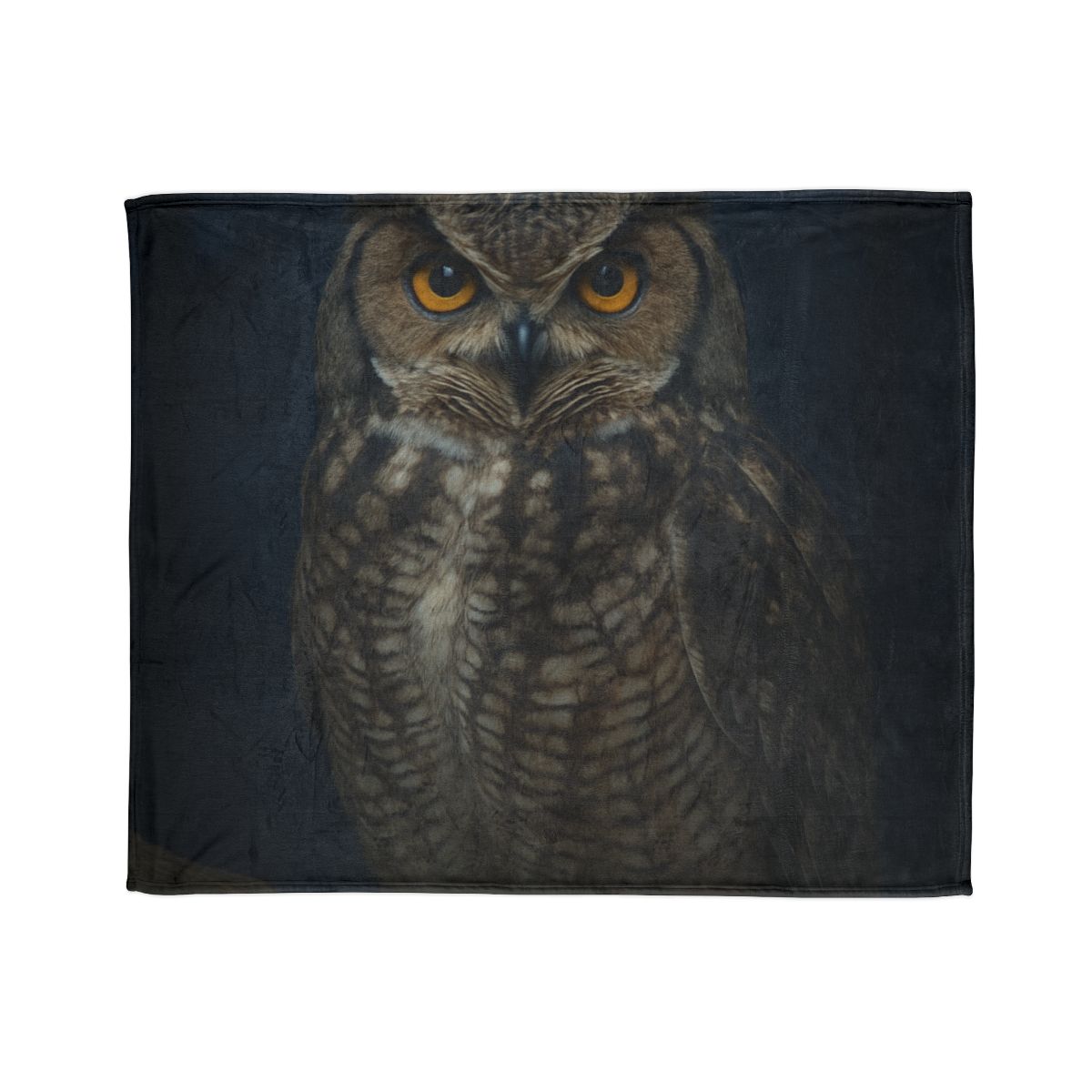 Silent Drift Great Horned Owl custom blankets