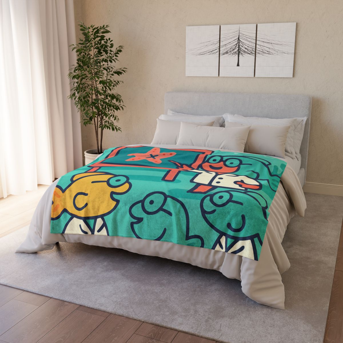 Coral School Of Scientists unique gift blanketscustom blankets