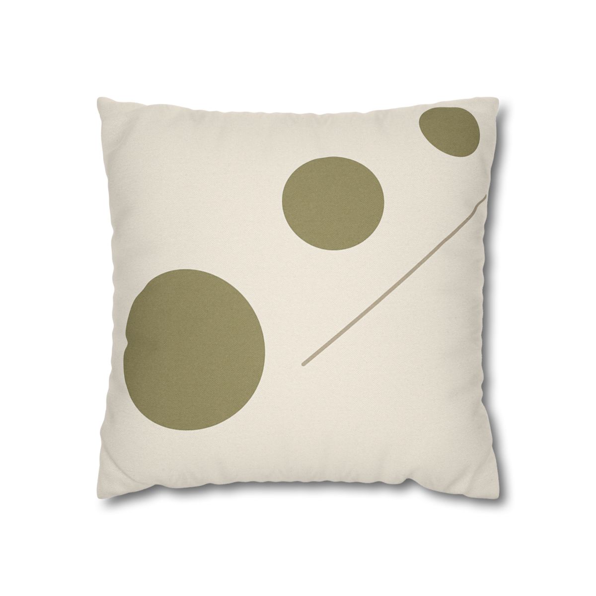 Triad Of Circles With Open Line soft cotton pillow cases