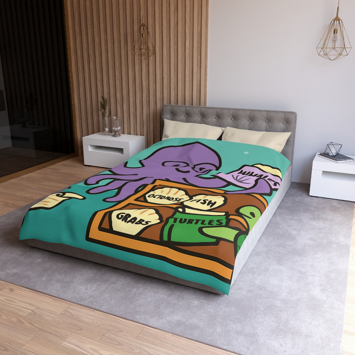 Undersea Library Of The Curious Octopus duvets for gifts