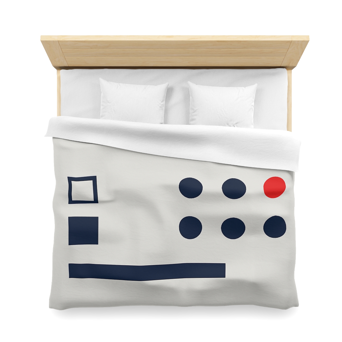 Missing Cell Dot Grid With Long Bar designer printed duvets