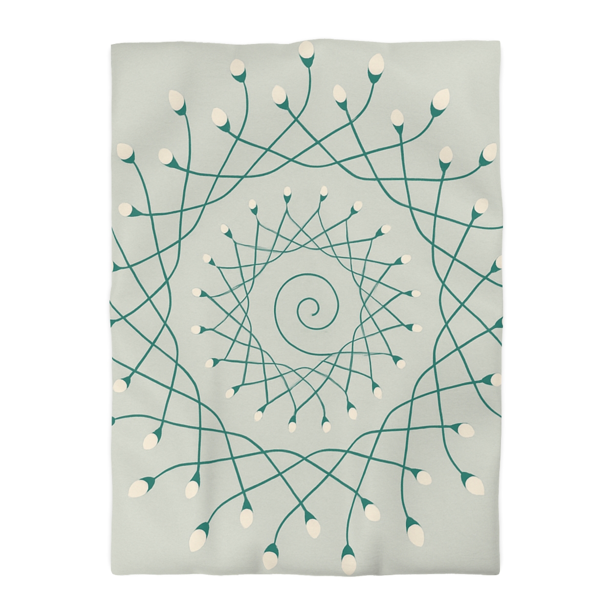 Spiral Sprout Lattice personalized bedding duvets