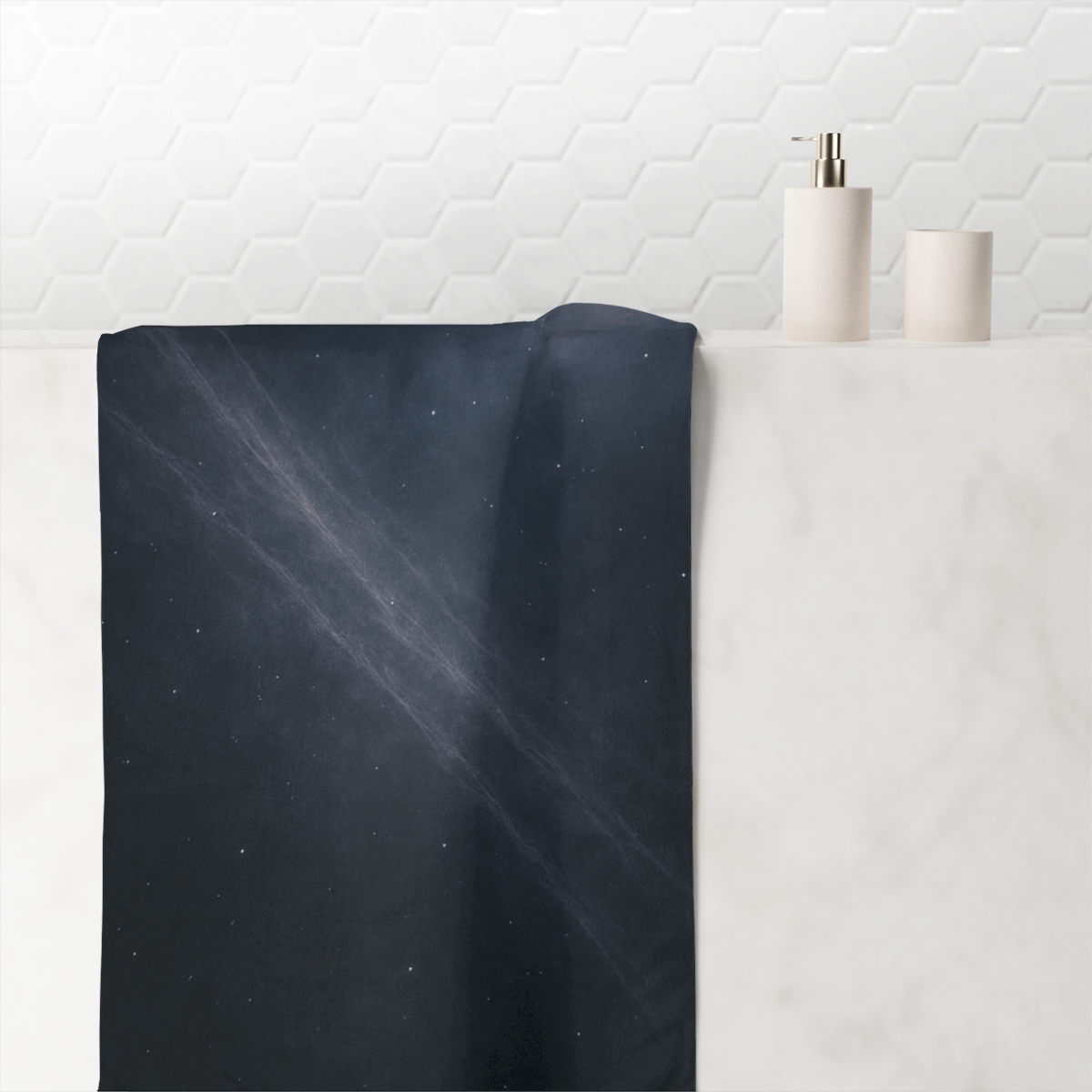 Vacuum Frost Filament Drift designer printed towels