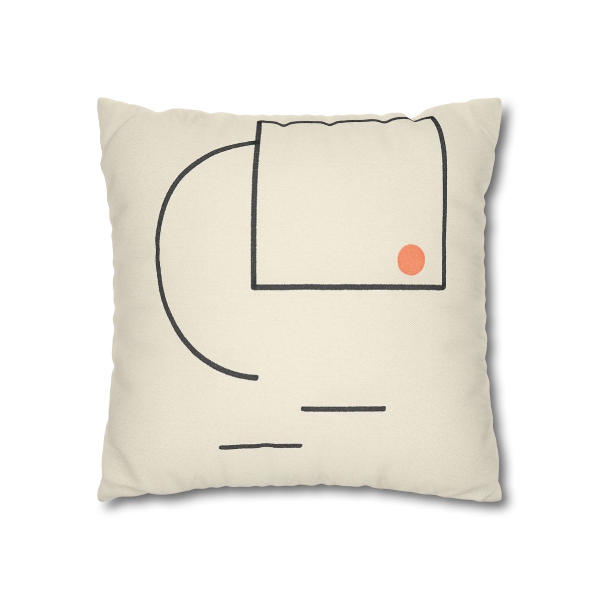 Offset Frame With Leaning Arc soft cotton pillow cases