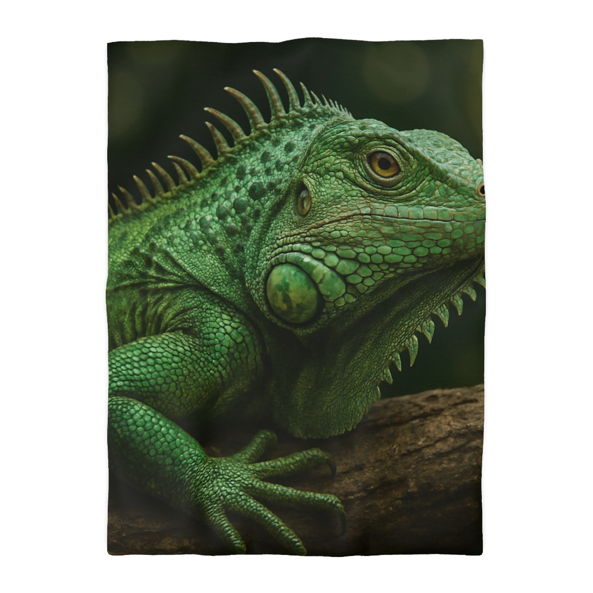 Verdant Gaze Green Iguana personalized bedding duvets