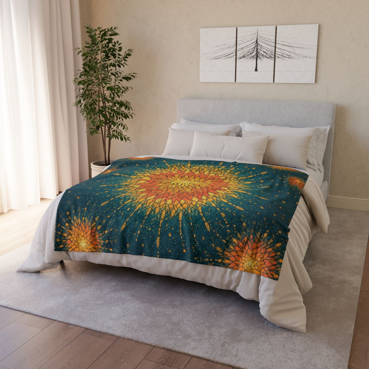 Starburst Mosaic Halo custom blankets