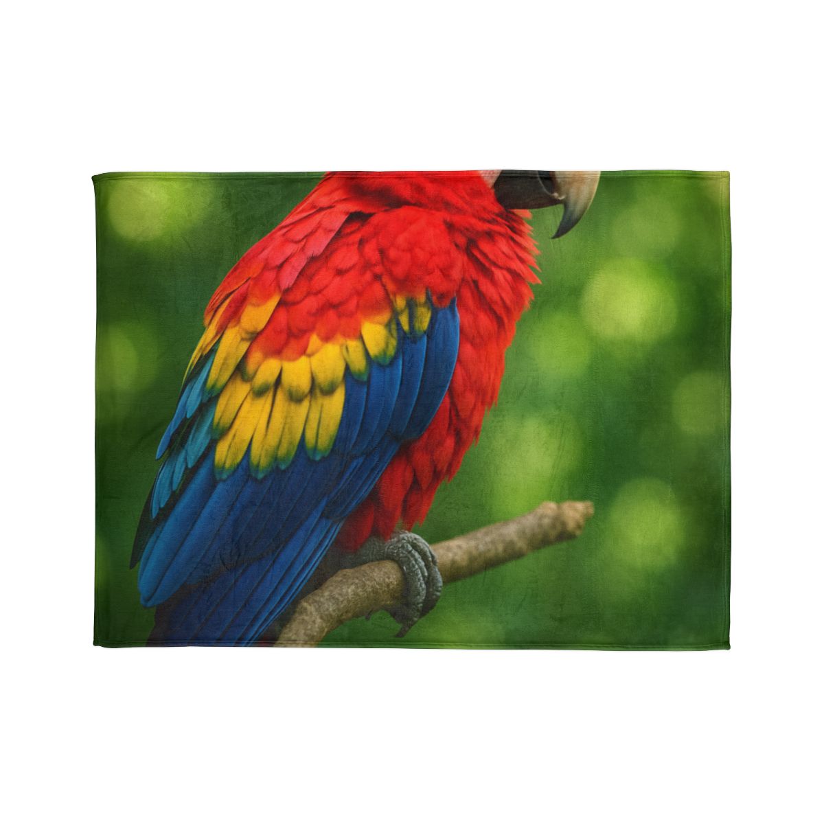Color Storm Scarlet Macaw trendy patterned blankets