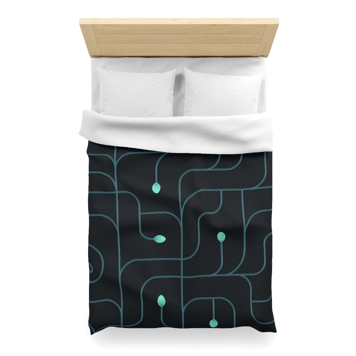 Vine Circuit Lattice designer printed duvets